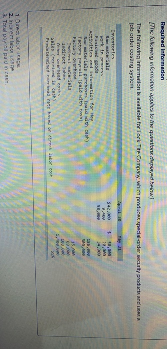  first question 2nd question 3rd question - need the Overhead costs