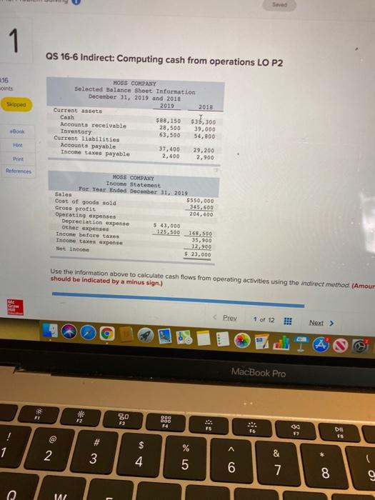  1 GS 16-6 Indirect: Computing cash from operations LO P2 2:16