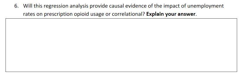 in understanding the relationship between opioid prescriptions rates and unemployment rates in