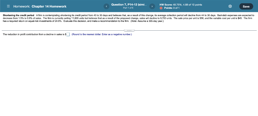 Answer asap = Homework: Chapter 14 Homework Question 7, P14-12 (simi... Part