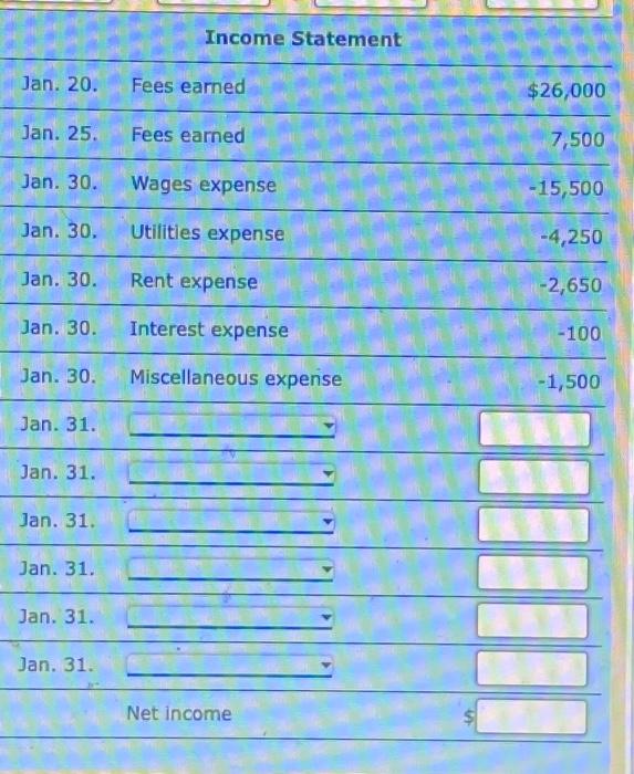 Wages oved employees but not paid, $1,450. 6. Services provided but not