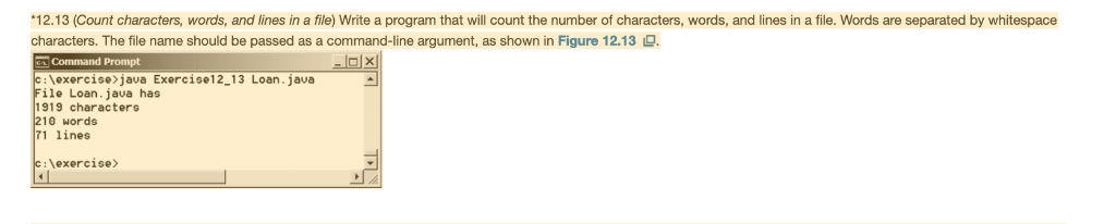  This is for intro to java programming, we were told we
