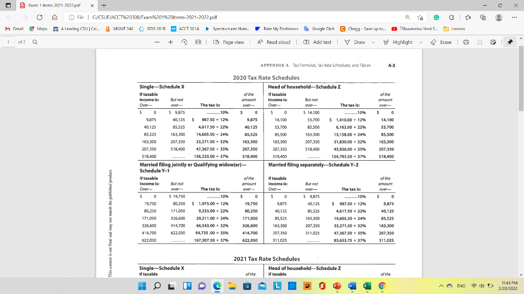 Please help me do this. I have the table Tax Rate Schedules