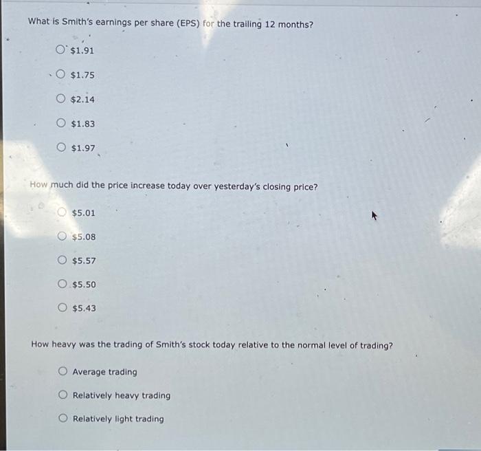 touted as a "hot" growth stock. You acquired the stock quote shown