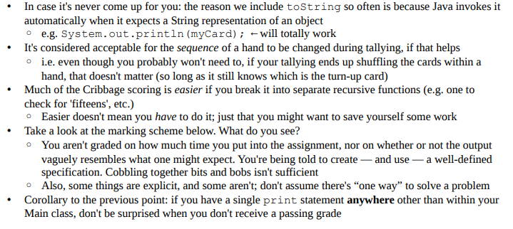 Card/Deck library. for the game of Cribbage using the following guidelines Requirements