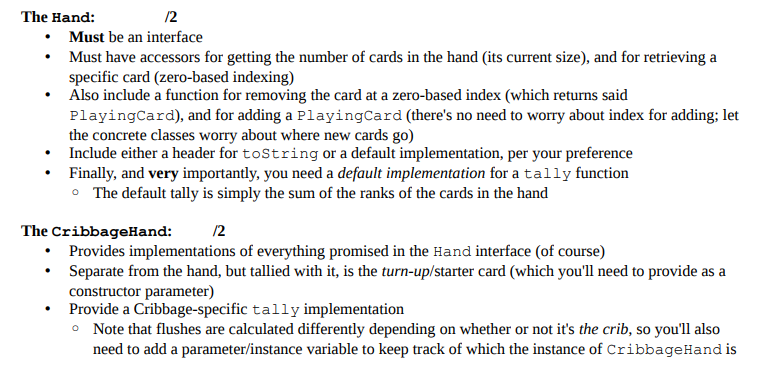 the marking scheme below Make sure to follow proper Cribbage scoring for