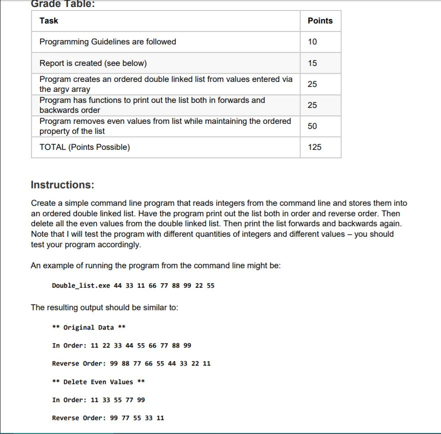 C++ Or C. Looking for help with this assignment. Please and thank