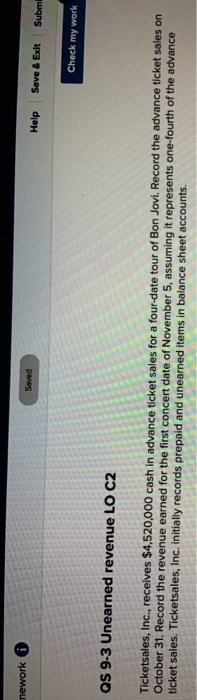  mework i Saved Help Save & Exit Subm Check my work