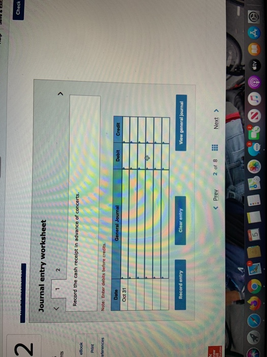QS 9-3 Unearned revenue LO C2 Ticketsales, Inc., receives $4,520,000 cash in