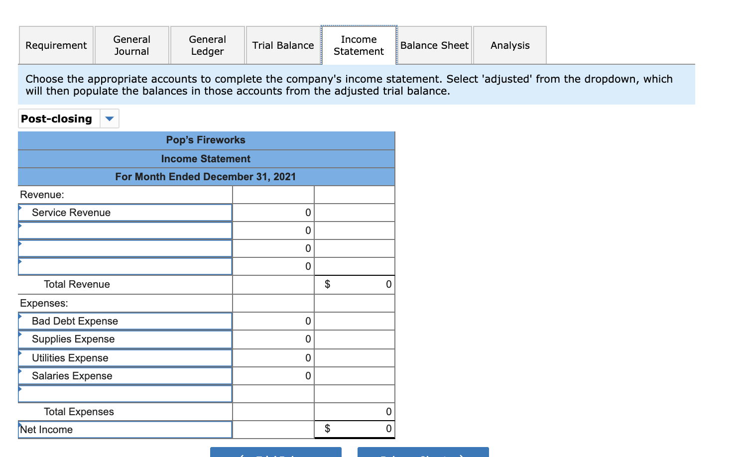 company's balance sheet. Make sure to select 'adjusted' from the dropdown, which