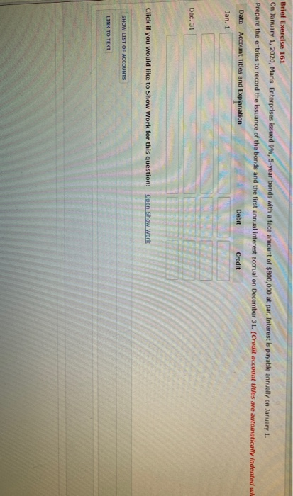  the last two photos is another problem Brief Exercise 161 On