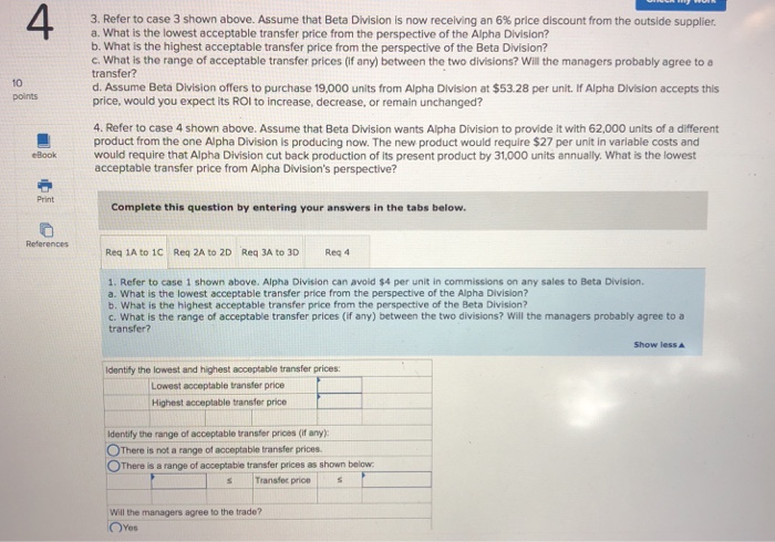 Beta are divisions within the same company. The managers of both divisions