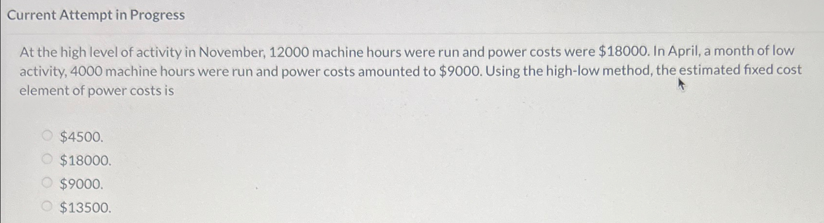  Current Attempt in Progress At the high level of activity in