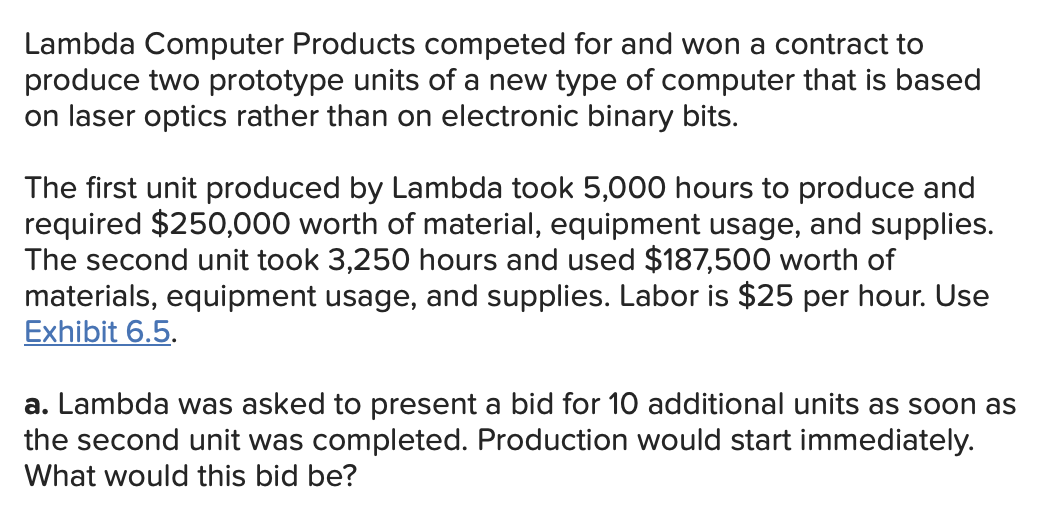  Lambda Computer Products competed for and won a contract to produce