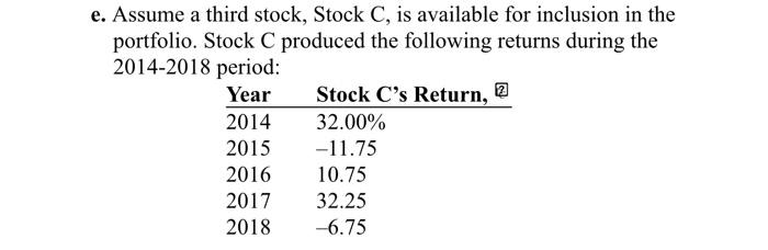 now consists of 33.33 percent Stock A, 33.33 percent Stock B, and