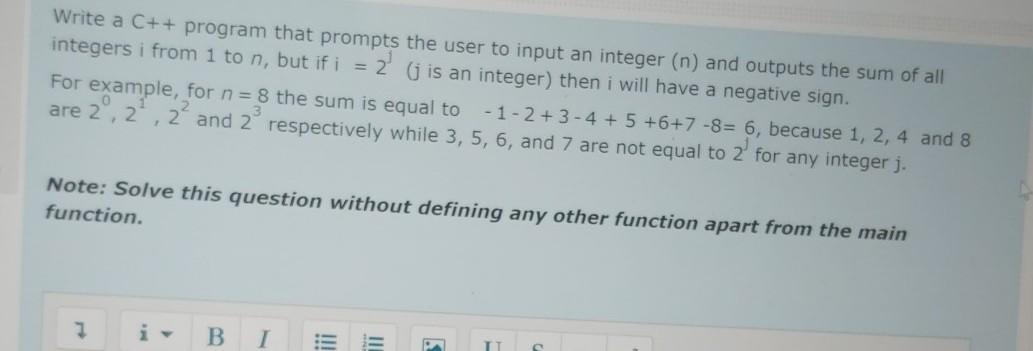  Write a C++ program that prompts the user to input an