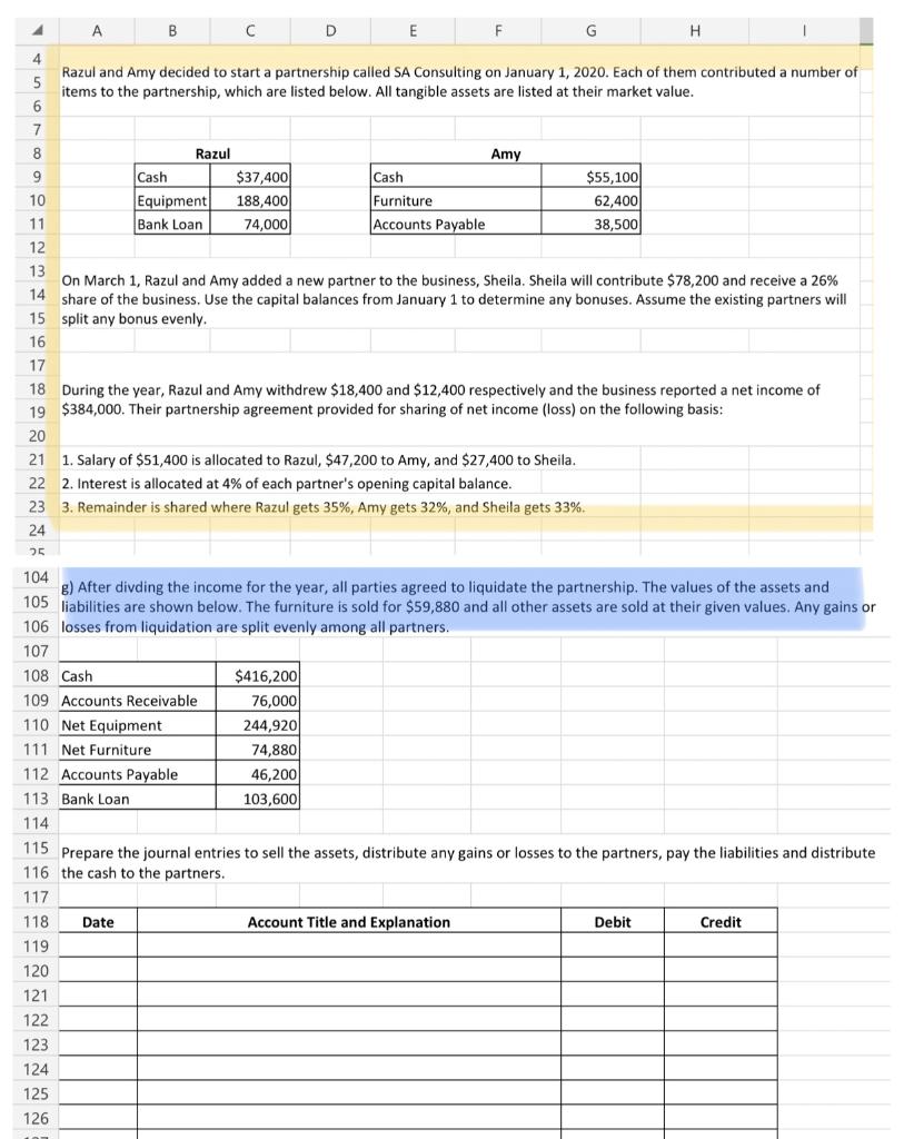  A B D E F G H 4 5 Razul and