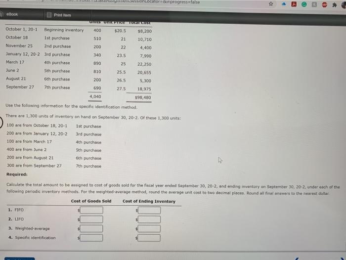 and purchases during the fiscal year ended September 30, 20-2 were as