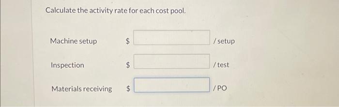 popular smartphone. The company is considering adopting an activity-based costing approach for