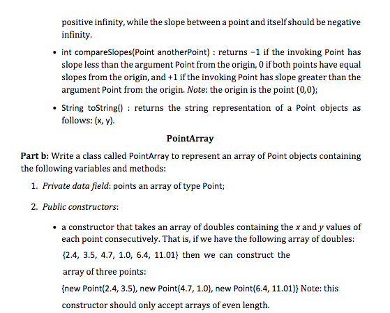 Point to represent a point on the two dimensional Cartesian plane, with