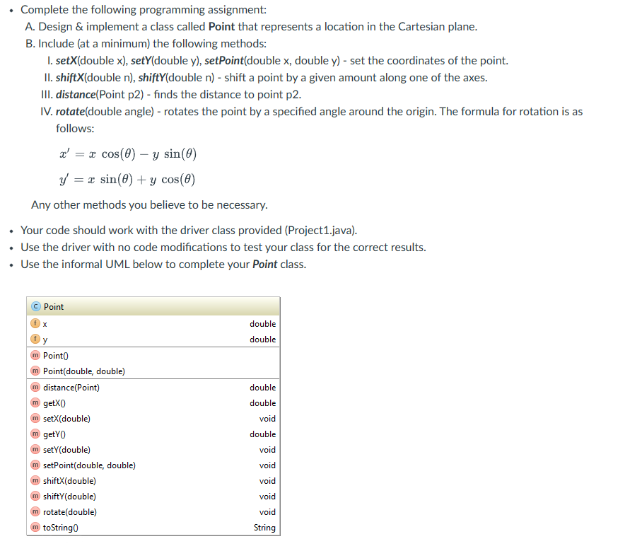  In Java Please. - Complete the following programming assignment: A. Design
