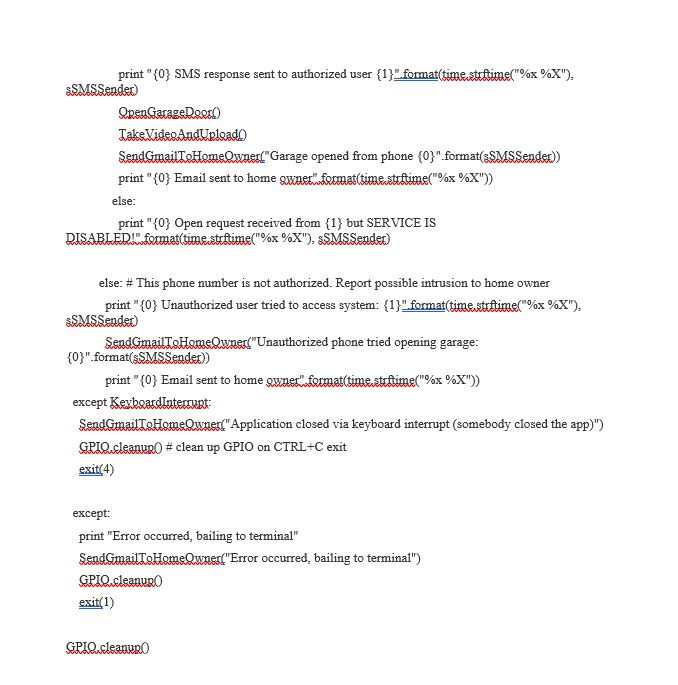 as a lock and then the video and garage door begins. import