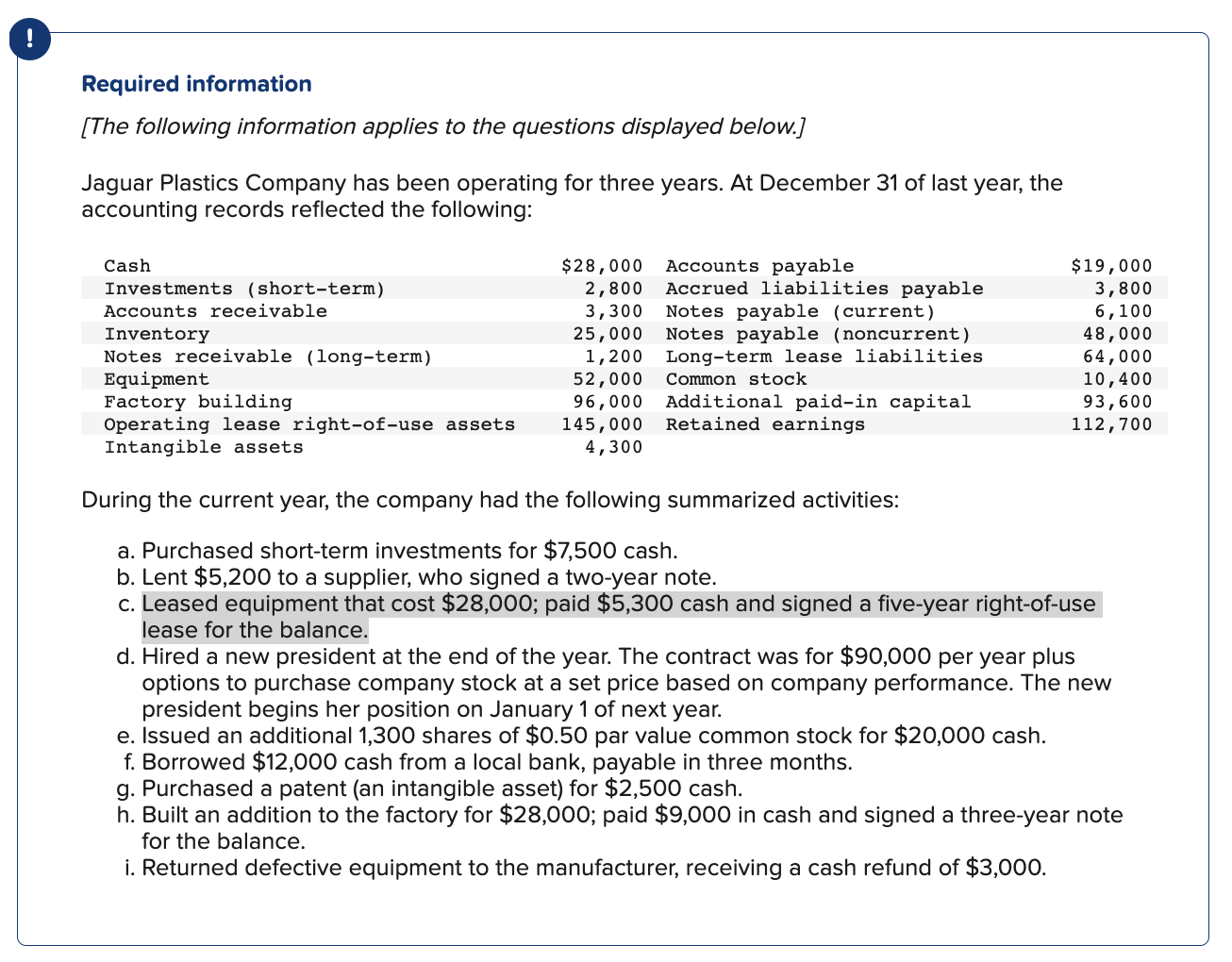  f Required: 6. Compute the current ratio for the current year.