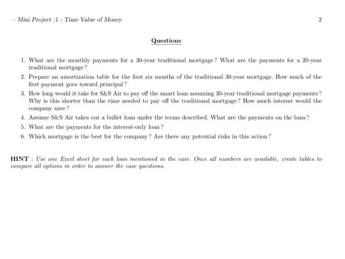 all the questions on second page Mini Project Instructions: You'll have to