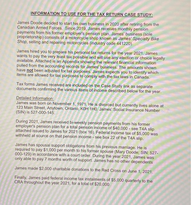 income tax returns using a tax software as part of the evaluation