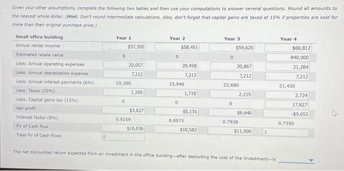 both a commercial lease property (such as a strip shopping center or