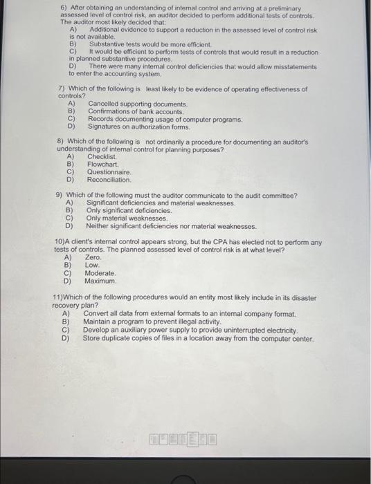 detecting material misstatements. H The risk that a material misstatement that could