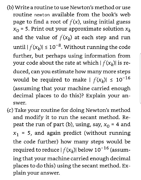 x) exp(x)-5, for x between O and 5. (This function is associated