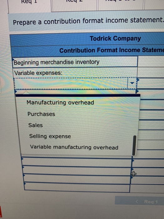 administrative expense Variable selling expense Variable administrative expense Contribution margin Net operating