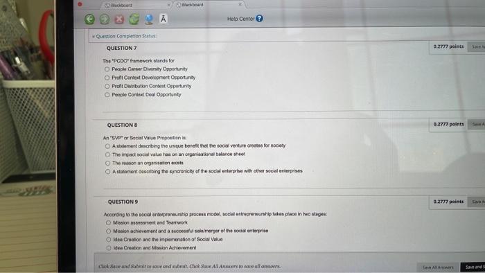  Abo Blackboard A Help Center Question Completion Sub QUESTION 7 0.2777