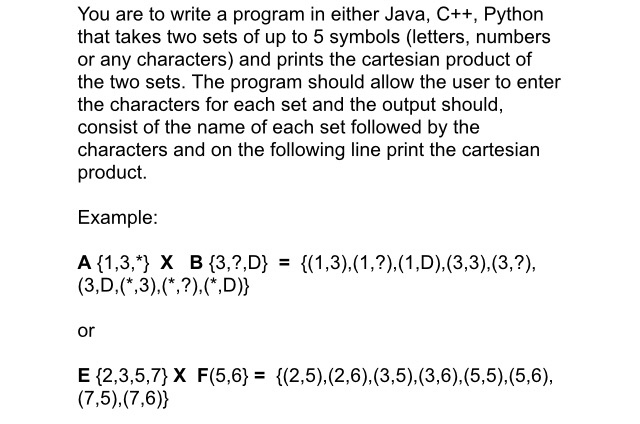 I need help with the following problem. Please write in either python