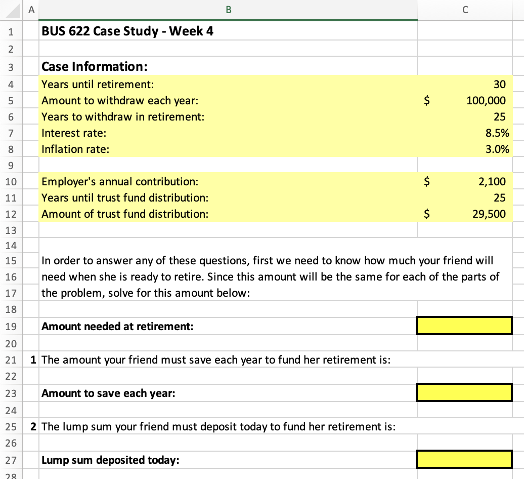 General This case is a classic retirement problem. The case details are