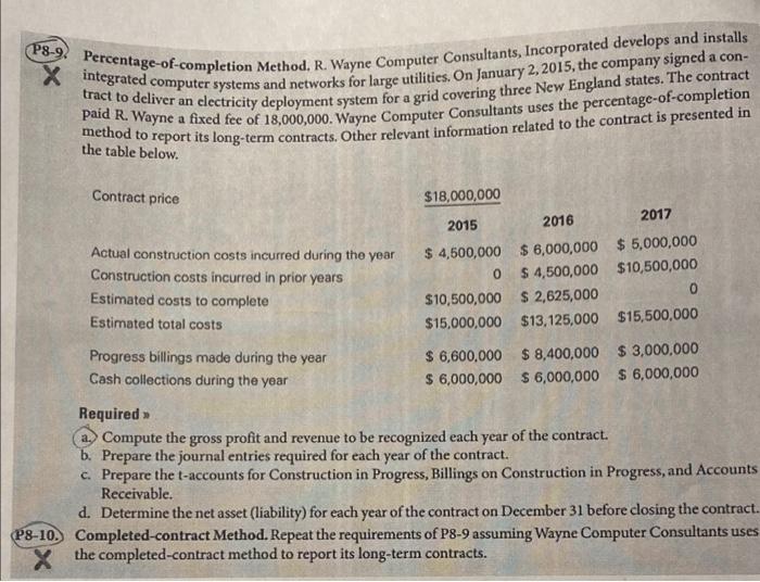 need p8-9 part A and p8-10 using the requirments from p8-9 9.
