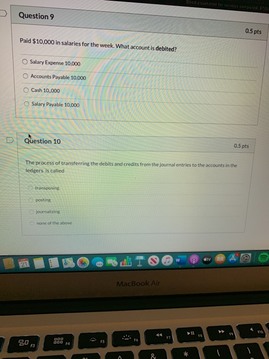 is credited? Cash 7,000 Accounts Receivable 7,000 Unearned Fees 7,000 Fees Earned