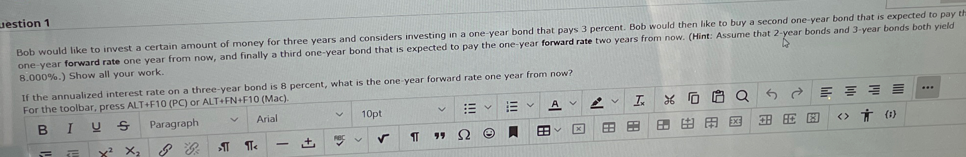  uestion 18.000%.) Show all your work. If the annualized interest rate