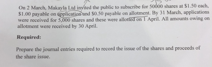  Can you explain each step? On 2 March, Makayla Ltd invited