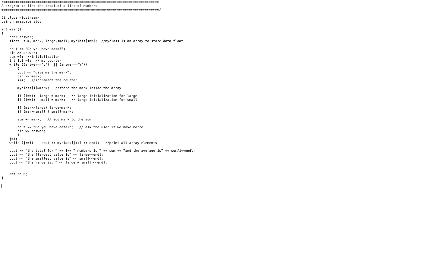  1. Draw the program flow chart 2. Execute the program with