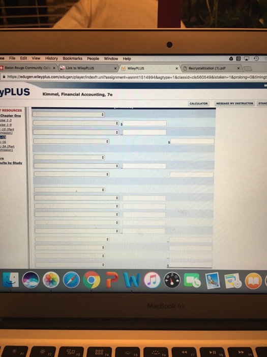 sign. All dollar amounts are in millions. Kimmel, Financial Accounting, 7e Assignment