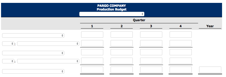 for 2017. Relevant data pertaining to its sales, production, and direct materials