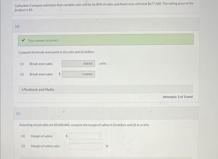 follows: (a) Determine the inn's break-even point in number of rented rooms