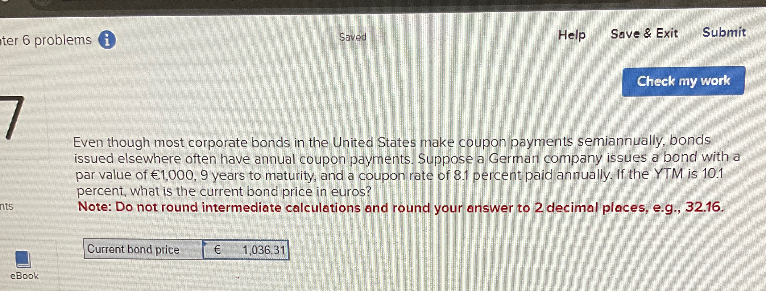  ter 6 problems Saved Help Save & Exit Submit Even though