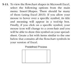 5-13. Develop a document owchart for the following information ow. The