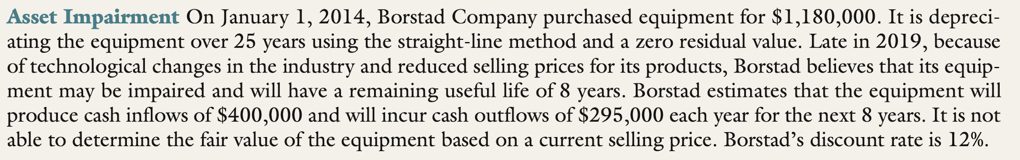  1)Please prepare schedules to determine whether, at the end of 2019,