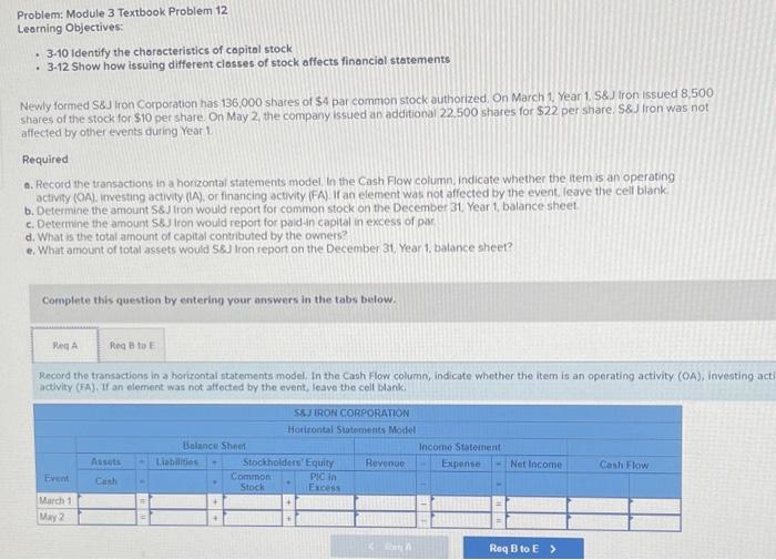 please help Q.12 Problem: Module 3 Textbook Problem 12 Leorning Objectives: -