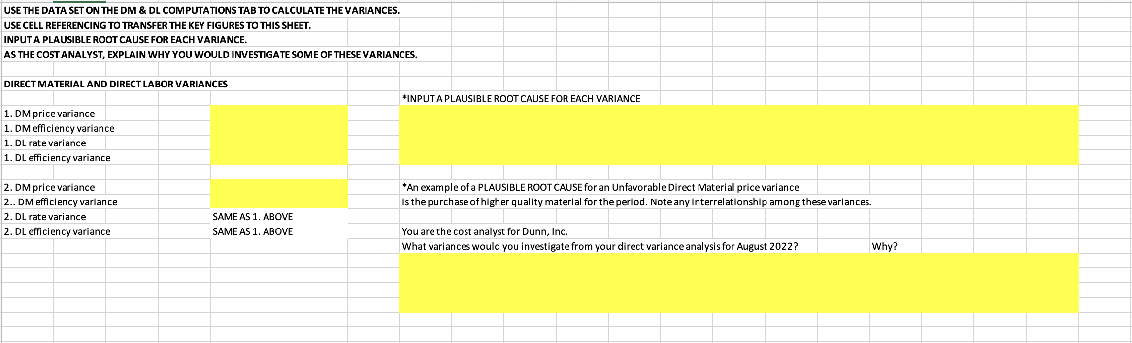 Please show all work. Thank you! Again, please show all work. MATERIALS
