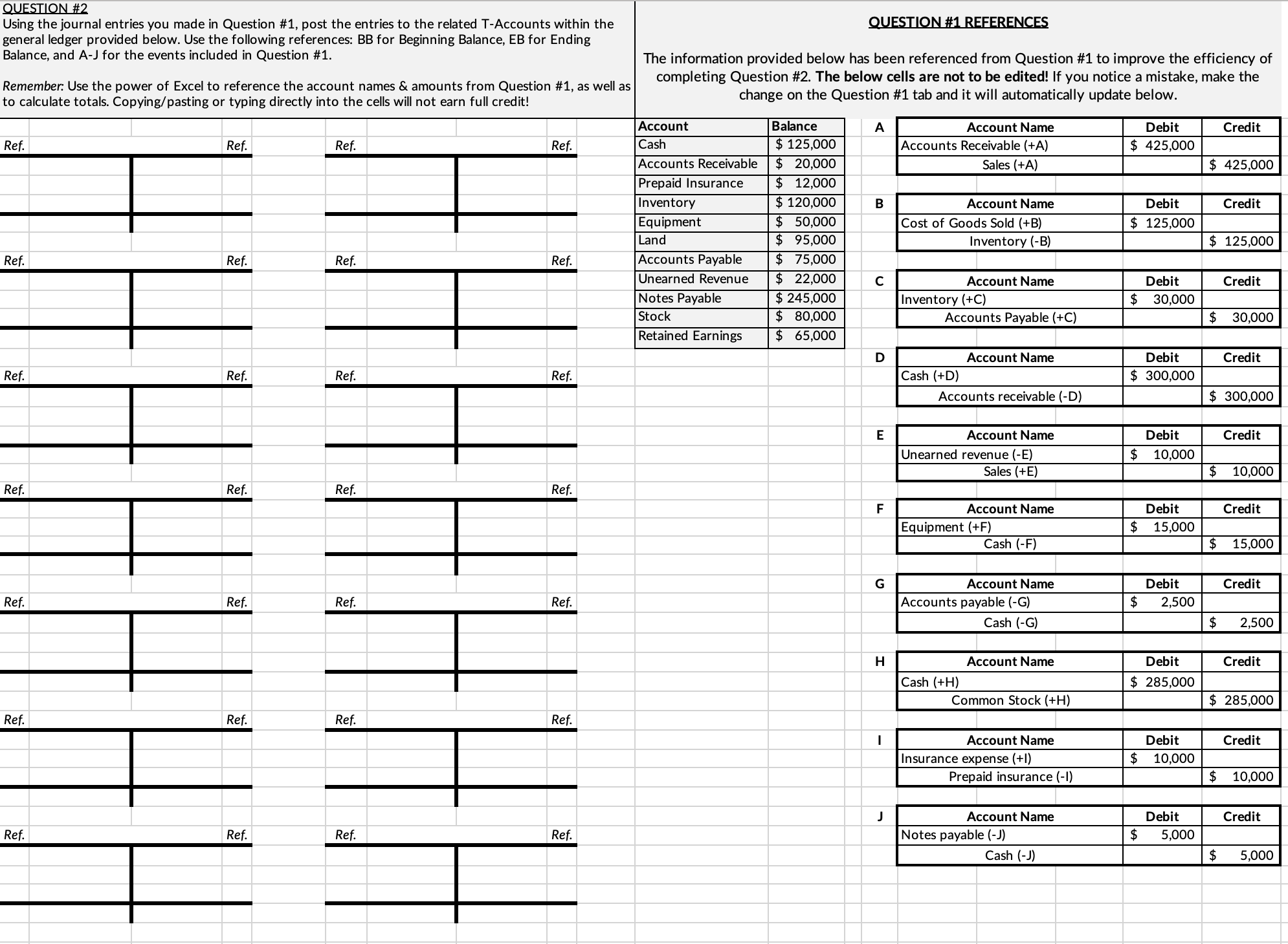 COMPLETE (ALSO, FIX ANY ISSUES WITH THE ACCOUNT NAMES SUCH AS THE